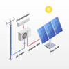 Micoe Easy Installed Wall-montiertes AC DC Split Solar Anbieter Klimaanlagen PV Panel Solar Cell Klimaanlage